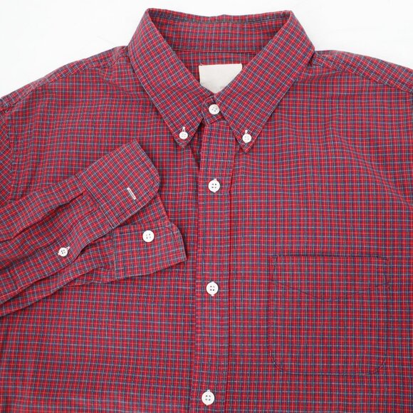 Band of Outsiders Shirt Mens 4 Cotton plaid Long Sleeve Button Down Made in USA - Picture 1 of 12